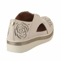 Chaussures à Lacets Femme - MAM'ZELLE - Ecru Ecru -Promos BOOTS Femme Boutique 72077 vignettes 3