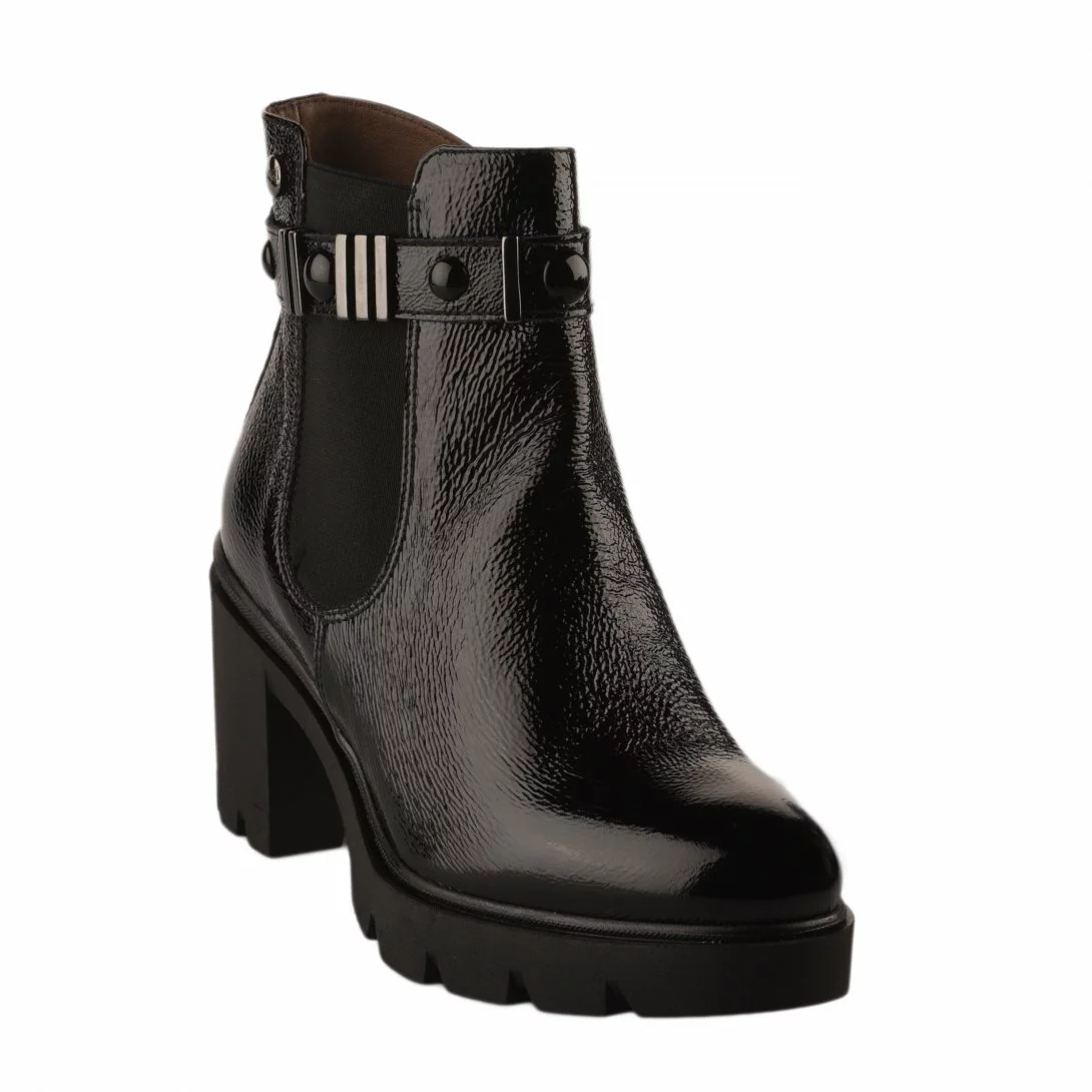 Famaco Boots Femme - NG - Noir Verni Noir 4 Famaco Boots Femme - NG - Noir Verni Noir – Image 2
