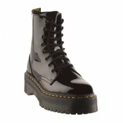 Bottines Fille - DR MARTENS - Noir Verni Noir -Promos BOOTS Femme Boutique 75830