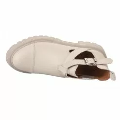 Boots Femme - MIGLIO - Blanc Casse Blanc -Promos BOOTS Femme Boutique 78150 vignettes 4