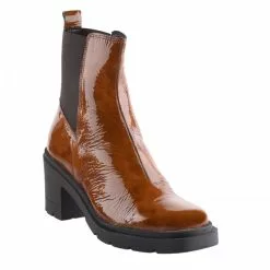 Boots Femme - MIGLIO - Marron Verni Marron -Promos BOOTS Femme Boutique 78744