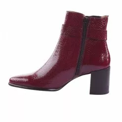 Boots Femme - MAJORELLE - Rouge Bordeaux Verni Rouge -Promos BOOTS Femme Boutique 79337 vignettes 2