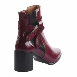 Boots Femme - MAJORELLE - Rouge Bordeaux Verni Rouge -Promos BOOTS Femme Boutique 79337 vignettes 3