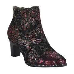 Boots Femme - LAURA VITA - Rouge Bordeaux Rouge -Promos BOOTS Femme Boutique 80135