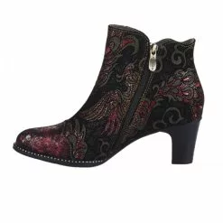 Boots Femme - LAURA VITA - Rouge Bordeaux Rouge -Promos BOOTS Femme Boutique 80135 vignettes 2