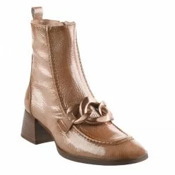 Boots Femme - HISPANITAS - Marron Clair Vernis Marron -Promos BOOTS Femme Boutique 80158