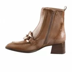 Boots Femme - HISPANITAS - Marron Clair Vernis Marron -Promos BOOTS Femme Boutique 80158 vignettes 2