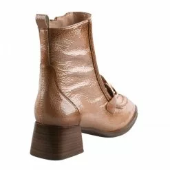 Boots Femme - HISPANITAS - Marron Clair Vernis Marron -Promos BOOTS Femme Boutique 80158 vignettes 3